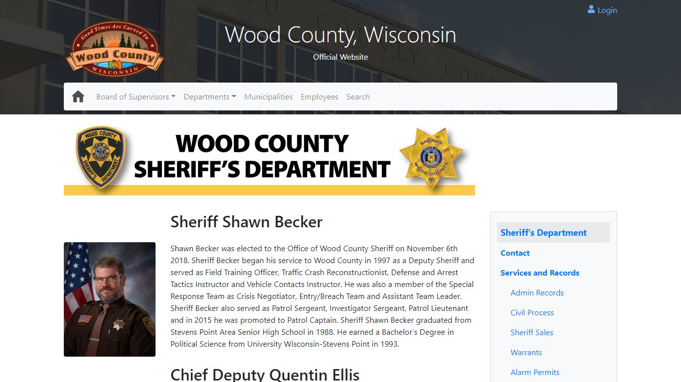 Sheriff's Department - Wood County Wisconsin